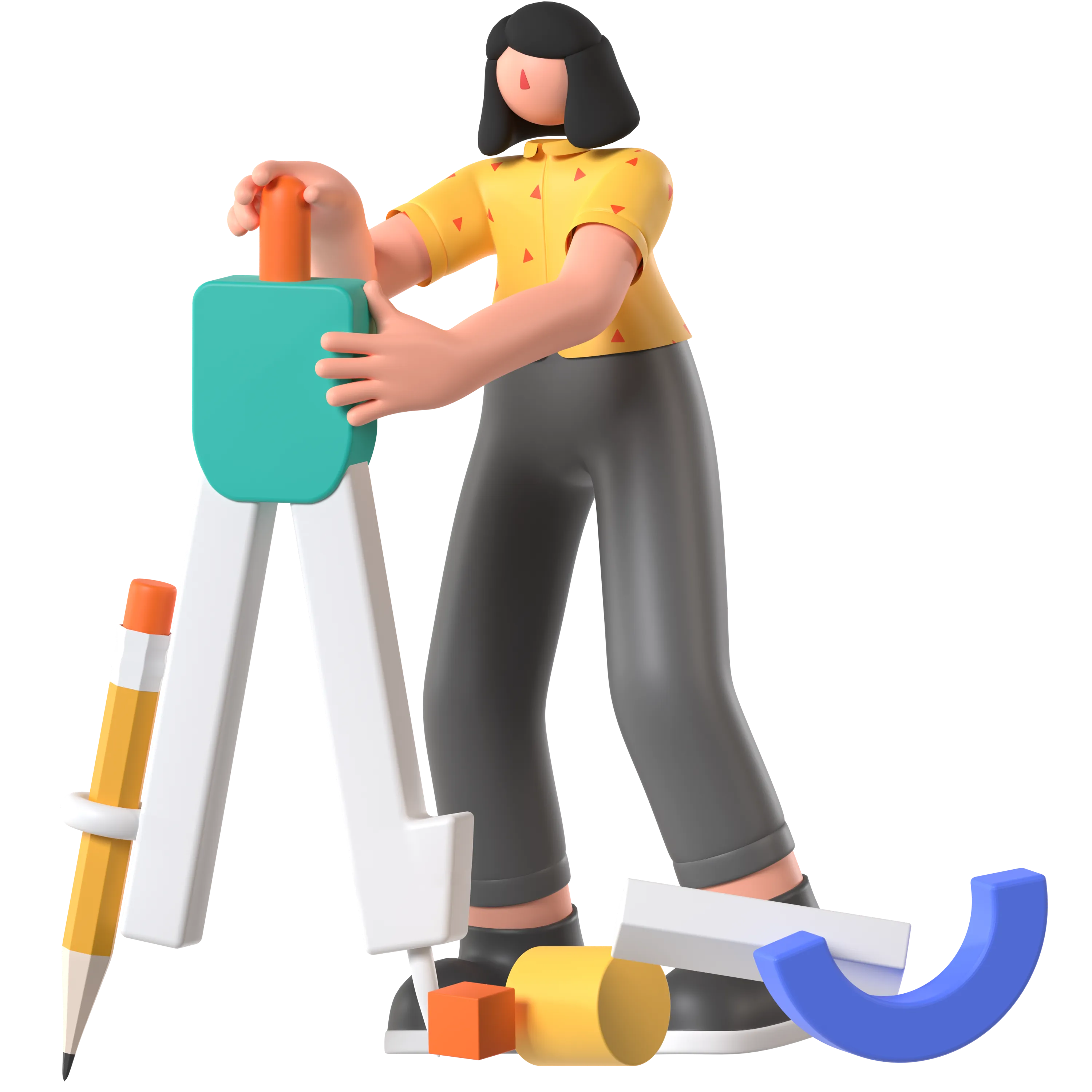 Ilustración 3D relacionada con software para agencias de viajes