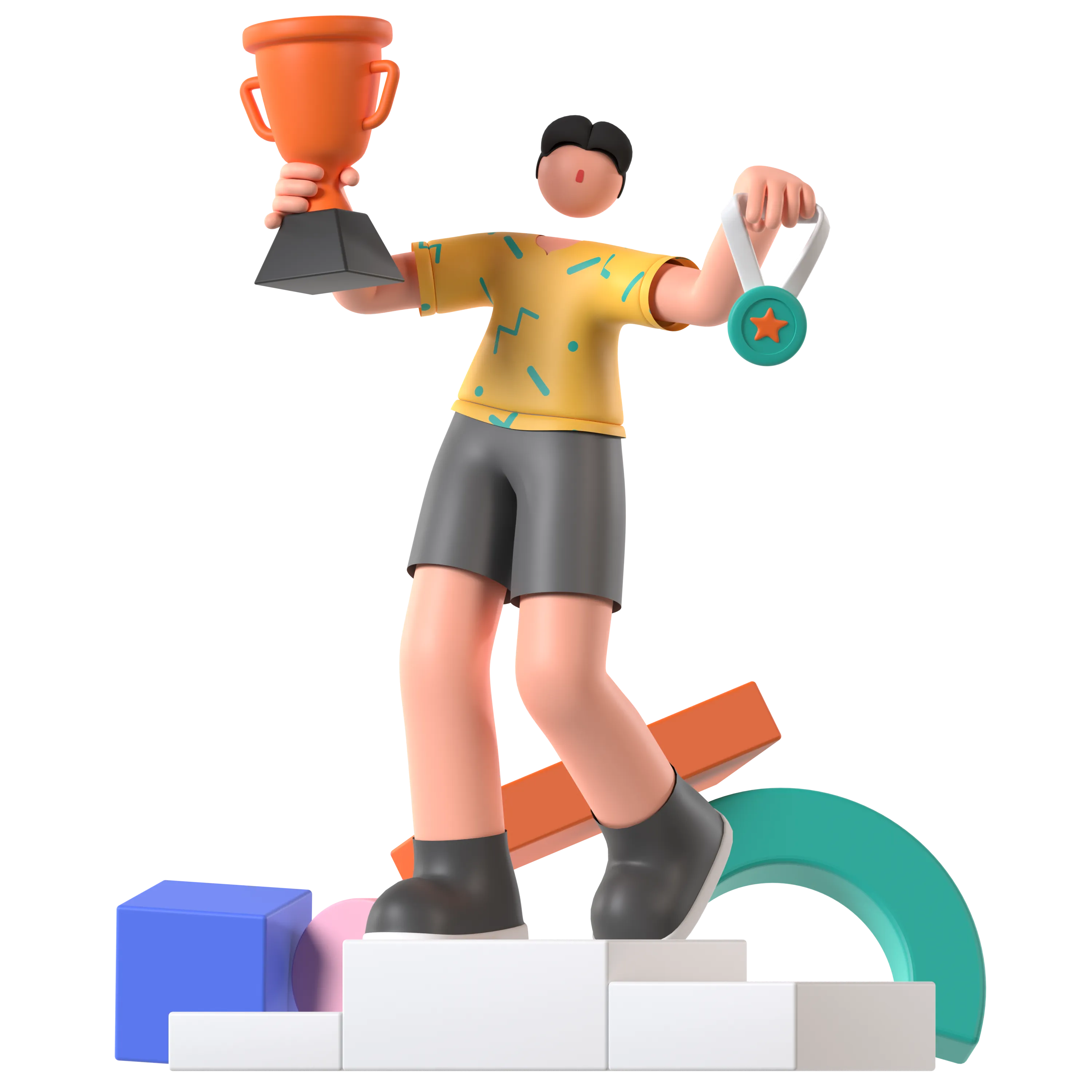 Ilustración 3D relacionada con software para gimnasios