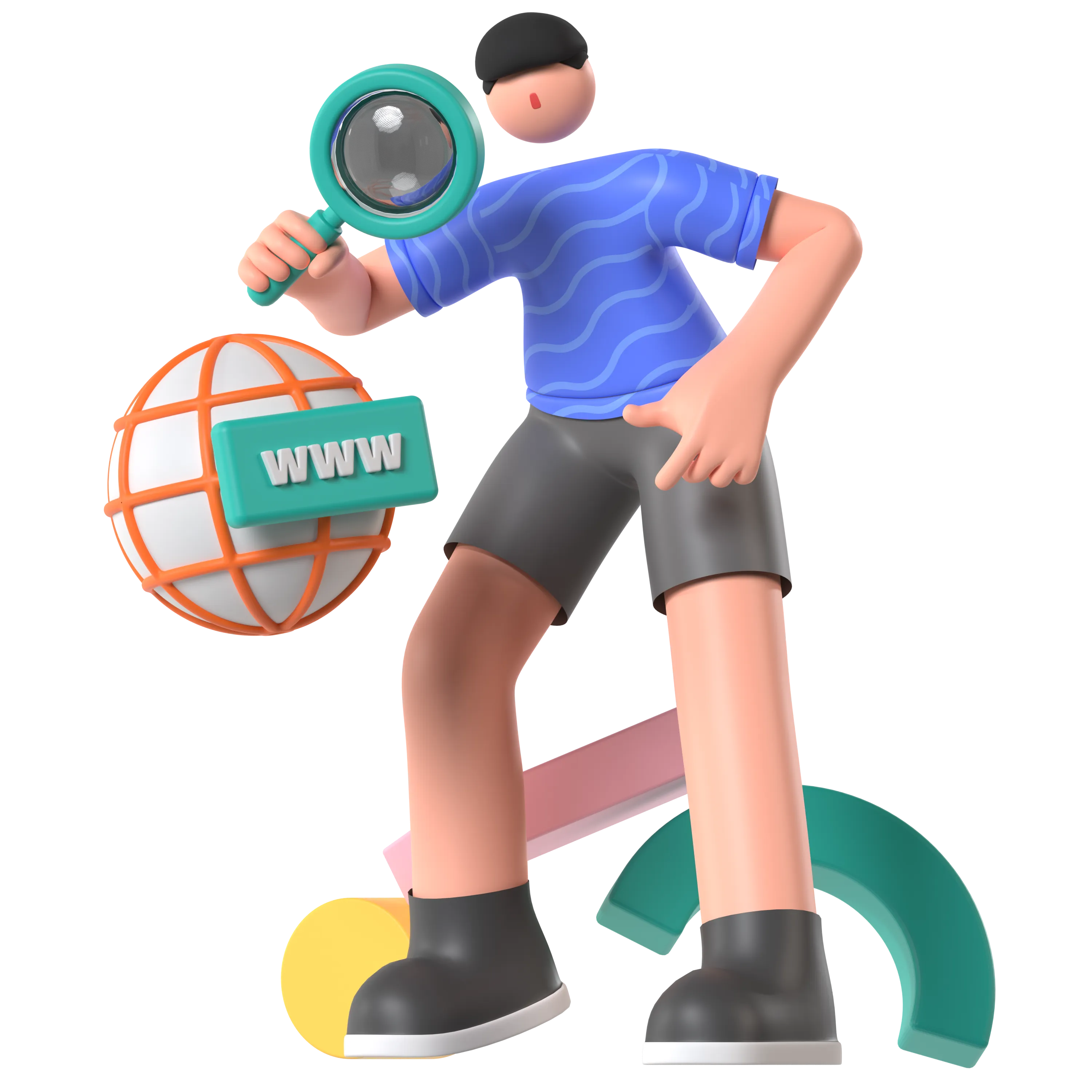 Ilustración 3D relacionada con SEO técnico