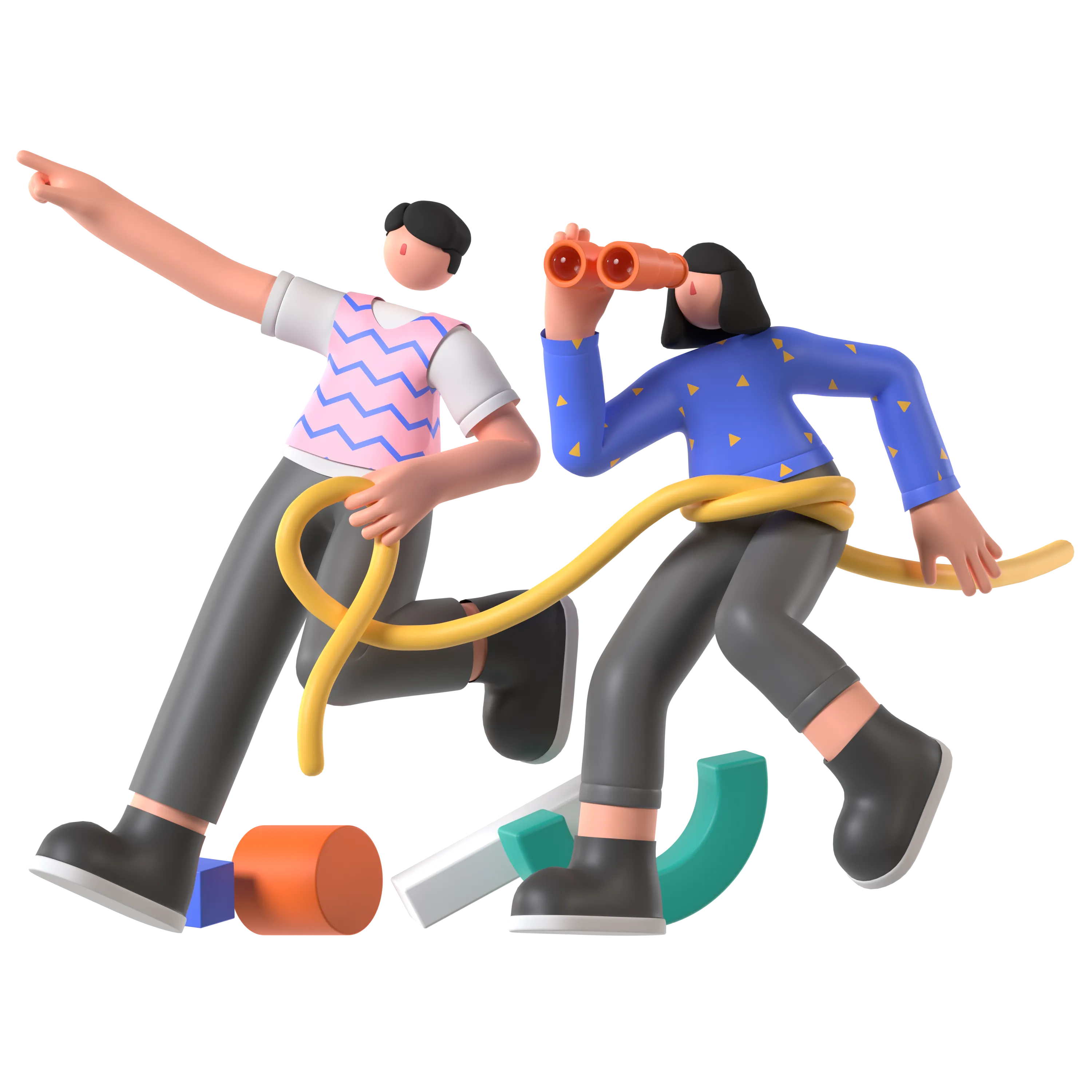 Ilustración 3D relacionada con software para pymes